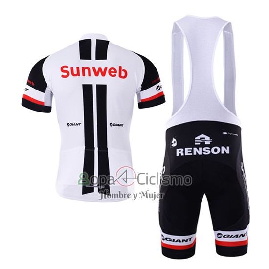 Sunweb Ropa Ciclismo Culotte Corto 2017 Mangas Cortas Blanco